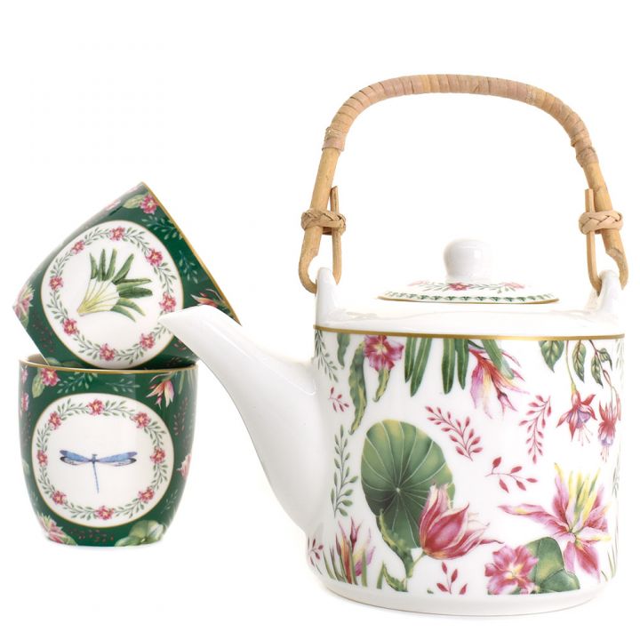 Čajni set od porculana Botanic Chic