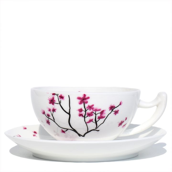 Šalica od porculana Cherry Blossom s tanjurićem